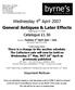 Wednesday 4 th April 2007 General Antiques & Later Effects. Starting at 10.00am. Catalogue 1.50
