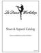 Shoes & Apparel Catalog. Items are available from La Danse Workshop.