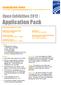 Application Pack Important dates to note