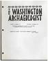 VOLUME 20, NUMBERS 3-4 SEPTEMBER & DECEMBER 1976 WASHINGTON ARCHAEOLOGICAL SOCIETY, P.O. BOX 5084 UNIVERSITY STATION, SEATTLE, WA 98105