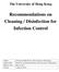 The University of Hong Kong Recommendations on Cleaning / Disinfection for Infection Control