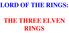 LORD OF THE RINGS: THE THREE ELVEN RINGS