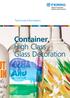 Technical Information. Container High Class Glass Decoration
