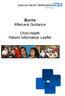 Burns Aftercare Guidance. Child Health Patient Information Leaflet