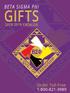 Beta Sigma Phi. Gifts Catalog. Order Toll-Free