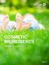 COSMETIC INGREDIENTS PRODUCT LIST