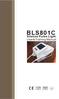 BLS801C Intense Pulse Light. User&Training Manual