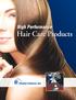 High Performance Hair Care Products