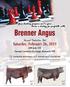 Sale Information. Brenner Angus Production Sale Saturday, February 26, 2011, 2:00 pm (CST) Sale Location. Sale Hosts. Auctioneer. Ringmen.
