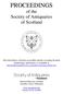 PROCEEDINGS. of the Society of Antiquaries of Scotland