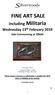 FINE ART SALE. Sale Commencing at 10am. Viewing Times. Tuesday 12 th 2.00pm - 6:30pm Wednesday 13 th 8am - start of sale