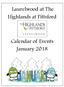 Laurelwood at The Highlands at Pittsford. Calendar of Events January 2018